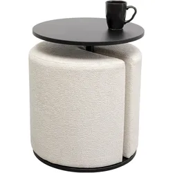 Kare Design, Couchtisch + Beistelltisch, Beistelltisch mit Hocker Better Together (2-tlg.)