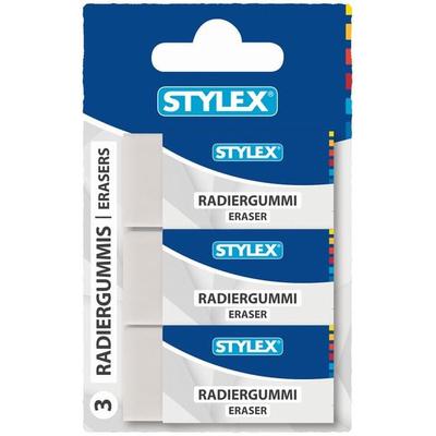 Stylex Radiergummi, weiß, 3er Set
