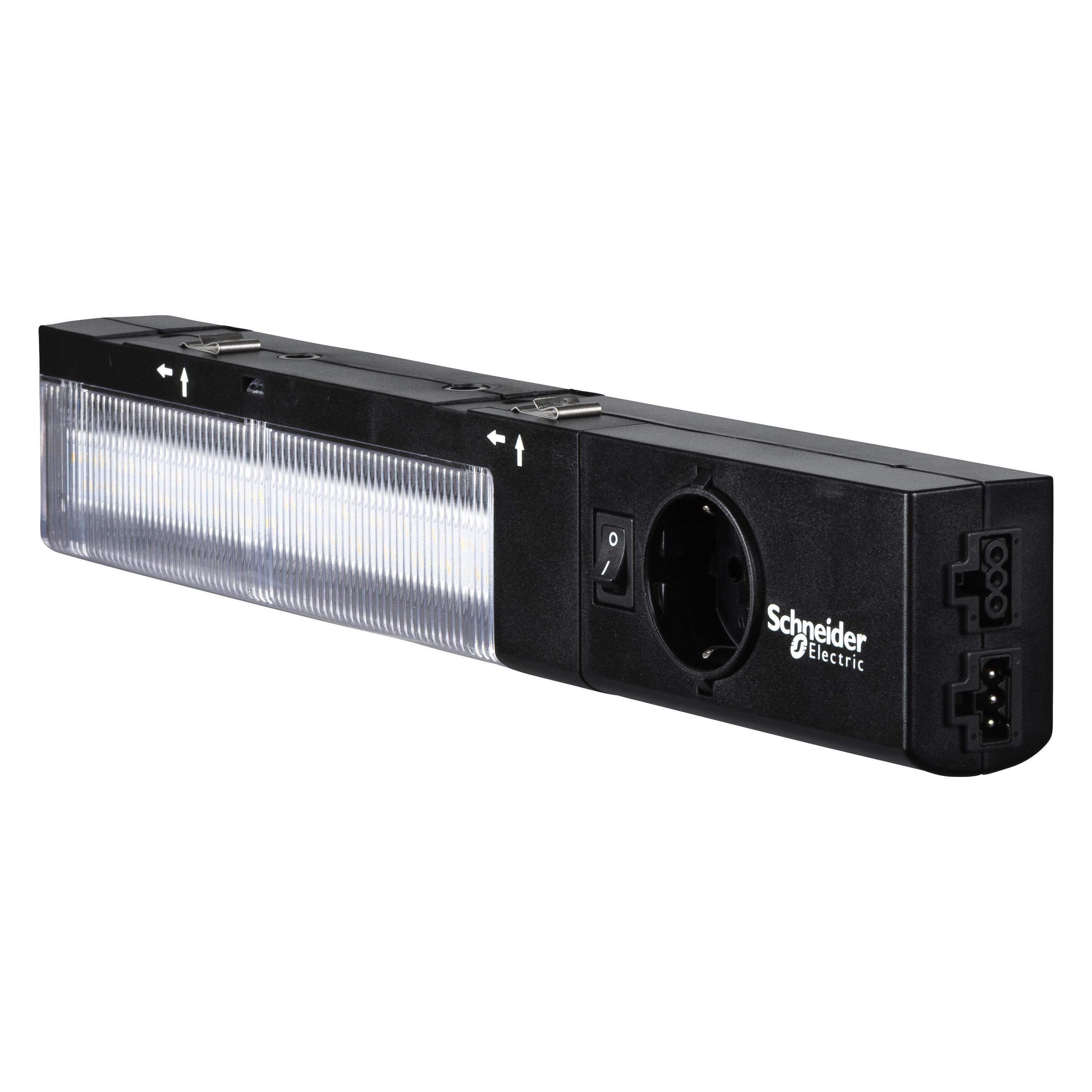 Schneider Electric LED Leuchte mit Schuko m. Steckdose (NSYLAMLDS)