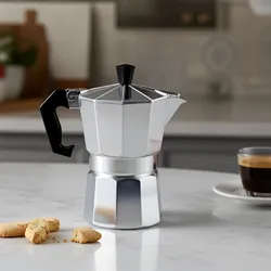 Klassischer Espressokocher aus Aluminium, 150 ml für 3 Tassen - Traditioneller Kaffeegenuss, für aromatischen Espresso wie vom Barista