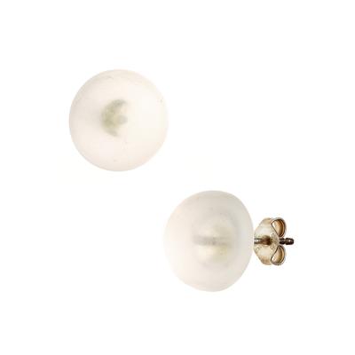 Paar Ohrstecker JOBO "Ohrringe Silberohrringe rund 12 mm", transparent (silber 925, weiß), Ohrringe, Damen, 12mm, Silber 925 (Sterlingsilber), 925 Silber mit Bergkristall