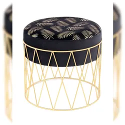 Kayoom Hocker Cleopatra 225 Schwarz / Gold