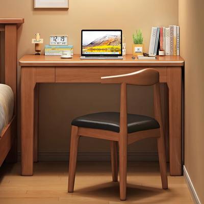 Kodotan sofa "31.5"" Computer Writing Desk with Storage Drawer, Modern Compact Study Work Table for Home Office, Natural Wood Finish"