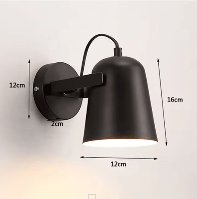 Inspire Curations Nordic Macaron Adjustable LED Wall Lamp black cool White(5500 7000k)
