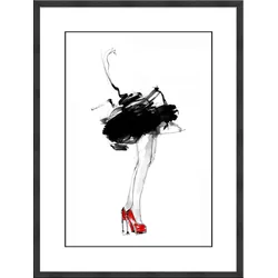 Gerahmtes-Bild RED SHOES (BHT 62x82x3 cm) - weiß - BHT 62x82x3 cm