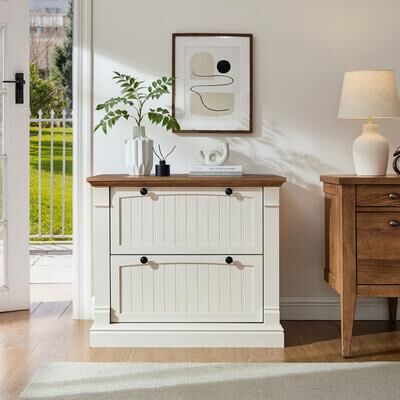 afulyperfllc Rustic Wood File Cabinet, Filing Cabinet for Home Office, Living Room