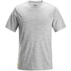 Snickers, Herren, Funktionsshirt, T-Shirt aus Merinowolle 2551 (XL), Grau, XL