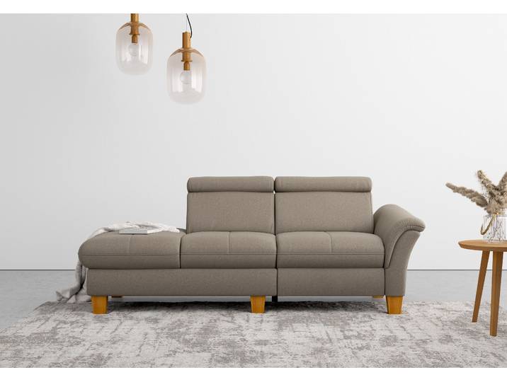 Recamiere, Luxus-Microfaser, Braun Savannah, 206×93 cm, Mit TV-Funktion & Bettkasten, Klassisch, Home-affaire