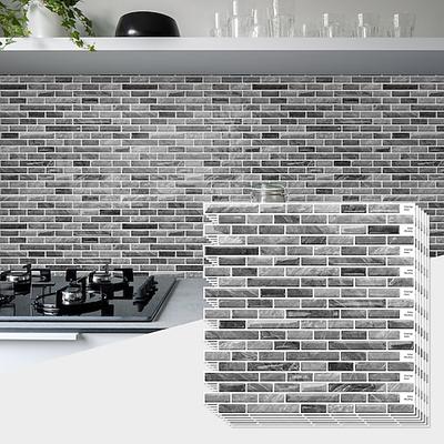 10 selbstklebende Marmor-Küchenrückwandfliesen zum Aufkleben, ideal für Küche, Waschküche, Wohnmobil oder Mieter – 30,5 x 30,5 cm