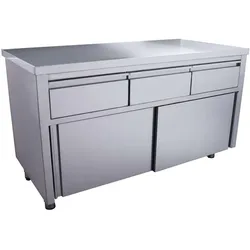 SARO Schiebetürenschrank mit 3 Schubladen, 1400x700mm