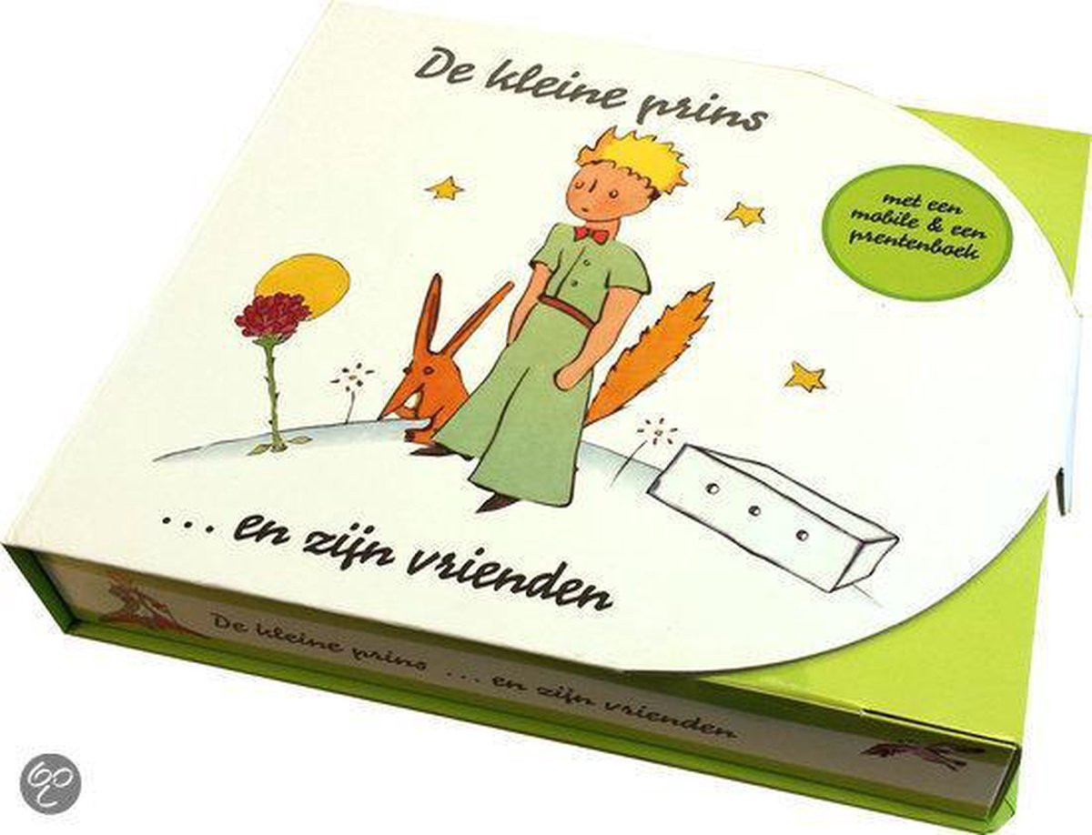 Mobile en prentenboek De kleine prins en zijn vrienden voor kinderen