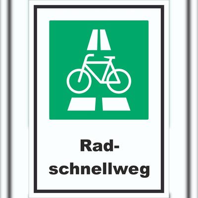 HB-Druck Radschnellweg Schild A1 (594x841mm)