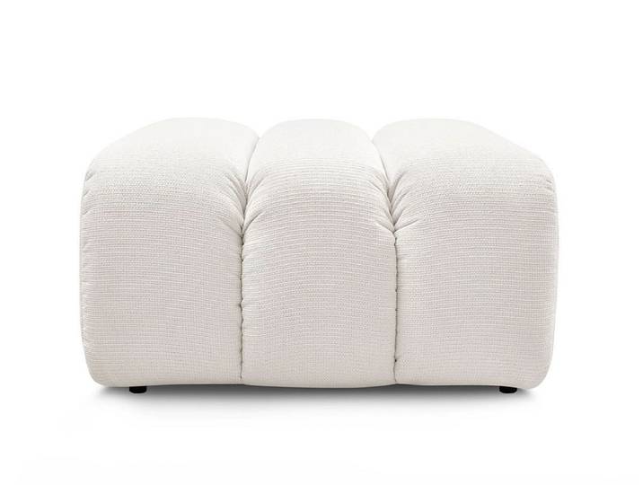 Hocker BOBOCHIC TALIA 80x80x42cm stoff chiniert weiss