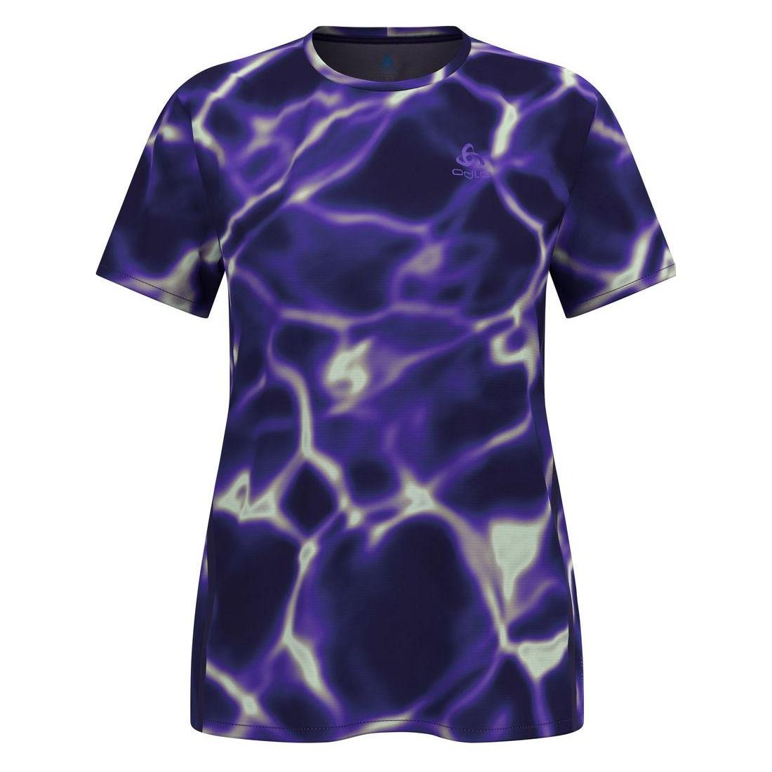 Odlo Zeroweight Chill Tec Print T Shirt Crew Neck (XS) (31587121121XS)