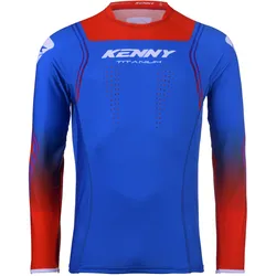 Kenny, Unisex, Velotrikot, Titanium (XL), Blau, Rot