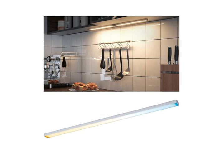 Paulmann Clever Connect Barre Möbelleuchte 55 cm Barre, dimmbar, alu / grau / zink, für Küche, Kunststoff, Modern