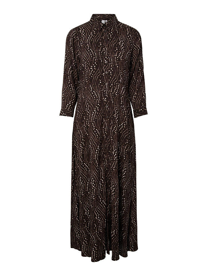 YAS Kleid in Dunkelbraun - L