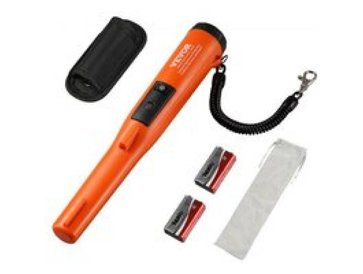 VEVOR Metalldetektor Pinpointer IP68 Komplett Wasserdichter Metallsuchgerät 11cm Erkennungstiefe Propointer Schatzsuche mit 3 Modi LCD/Ton/Vibration/Ton + Vibration 9V Batterie & Samtbeutel Inklusive