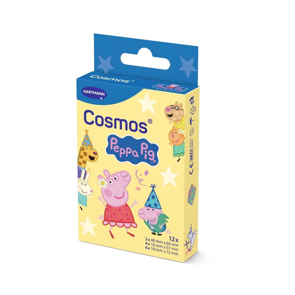 Cosmos Peppa Pig Pflasterstrips 3 Größen 12 St Pflaster