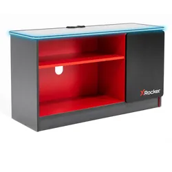 X Rocker Carbon-Tek Gaming TV-Board mit LED-Beleuchtung - grau/rot