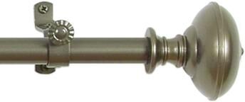Buono Ii Decorative Rod And Finial Othello by Achim Home Décor in Pewter (Size 48-86)