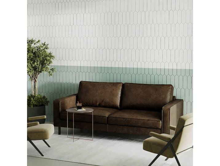 Livetastic 2,5-Sitzer, Dunkelbraun, Metall, Echtleder, Rindleder, 168x85x92 cm, Stoffauswahl, Hocker erhältlich, Rücken echt, Wohnzimmer, Sofas & Couches, Sofas, Ledersofas