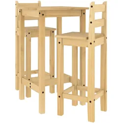 vidaXL 3-tlg. Bar-Set Massivholz Kiefer