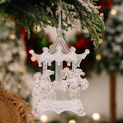 Uplift Picks Clear Acrylic Christmas Ornaments Angel Hanging Transparent Tree Decorations 10