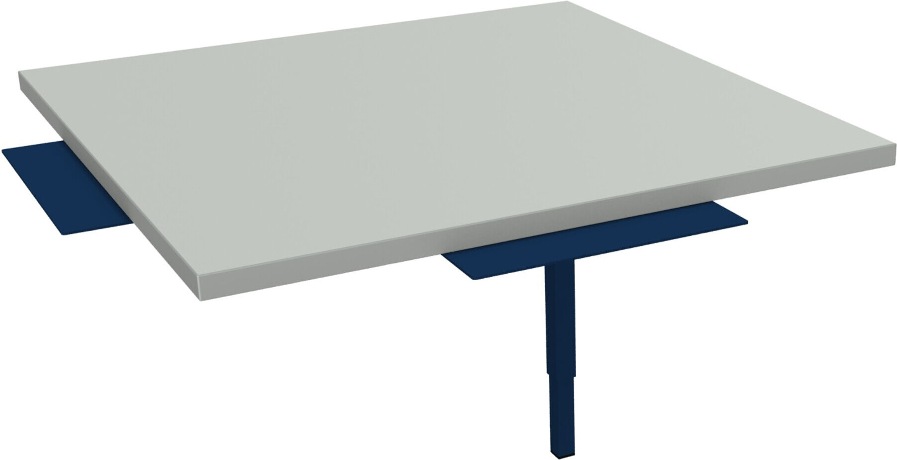 Rocholz Ecktisch SYSTEM 2000 angebaut 920x920x690-960 mm (203110)