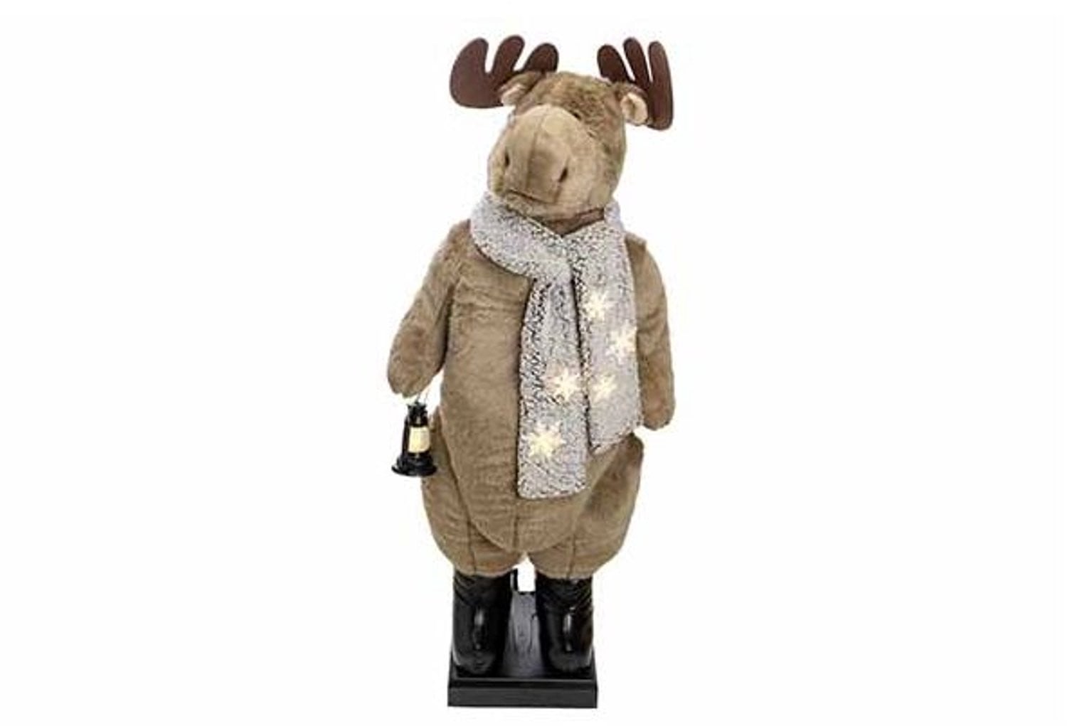 Cosy @ Home Rendier Led Moving Music Bruin met Motion Sensor en Adapter, B: 35 cm, D: 25 cm, H: 11 cm