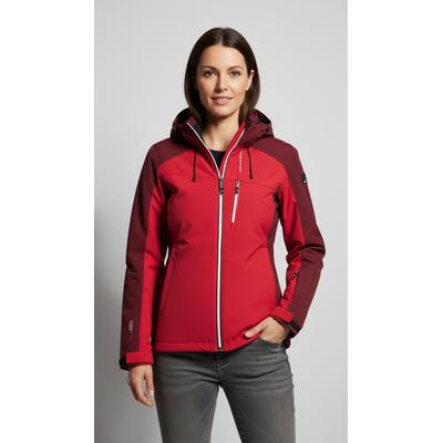 Winterjacke KILLTEC "KSW 256 WMN SKI JCKT", Damen, Gr. 38, rot (modern rot), Web, Obermaterial: 100% Polyester. Futter: 100% Polyester, Jacken Winterjacke, mit abnehmbarer Kapuze, wasserdicht, atmungsaktiv, winddicht