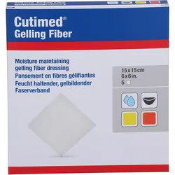 Cutimed Gelling Fiber Kom.15x15 cm Hydrofaserverb. 5 ST
