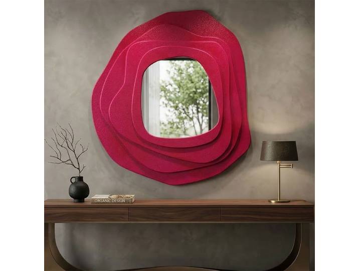 Miroir mural asymétrique 90x97 cm Greta Rose