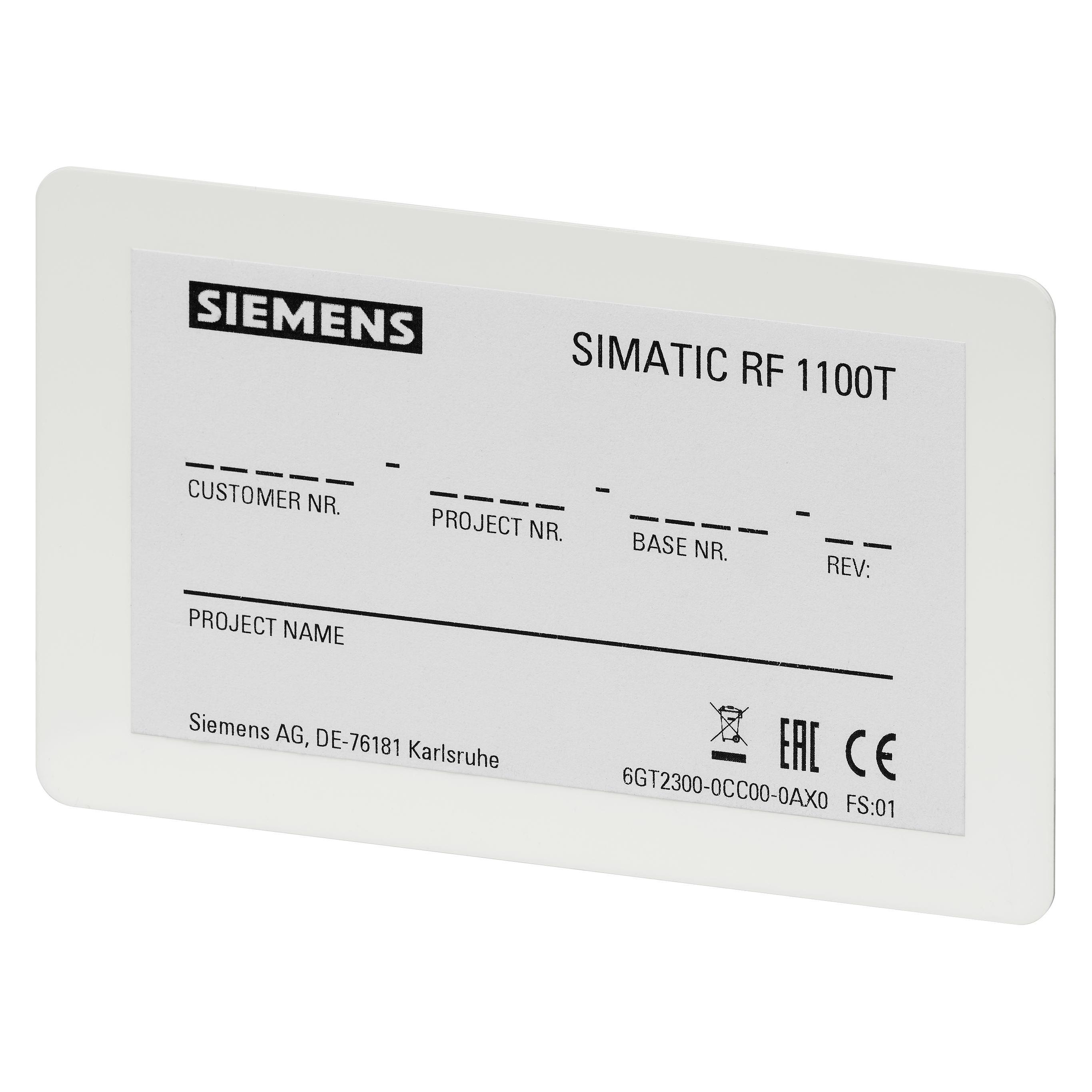 Siemens SIEM 6GT2300-0CC00-0AX0 SIMATIC RF1000 RF1100T Config Karte für (6GT23000CC000AX0)