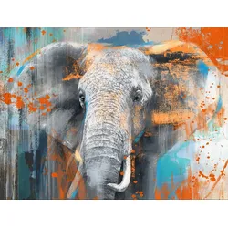 Keilrahmenbild POPART ELEFANT (BHT 100x70x3,70 cm) - BHT 100x70x3,70 cm