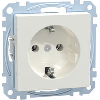 Schutzkontakt-Steckdose mit Steckklemme, Unterputz, 16 Ampere, 250 Volt, glänzend weiß (glänzend), Retail