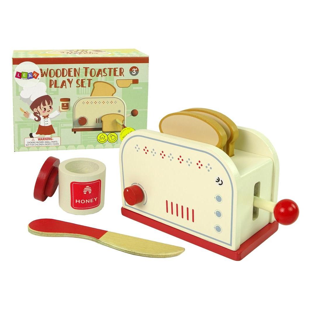 Lean Toys Zubehör für Holztoaster Frühstücksküche für Kinder (10187)