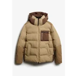 Superdry für Herren. MS110189A Ski Sport Jacke beige (L), Sportlich, Nylon, Schnee, Recyceltes Polyester, Nachhaltig
