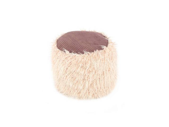Kayoom Pouf, Beige, Kunststoff, Füllung: Polystyrol, 45x38x45 cm, Poufs