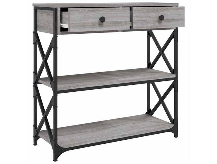 Table console sonoma gris 75x28x75 cm bois d'ingénierie_2 ans garantie_33537