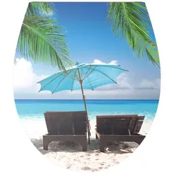K&H Sanitary Duroplast WC-Sitz Carving Printing - Beach