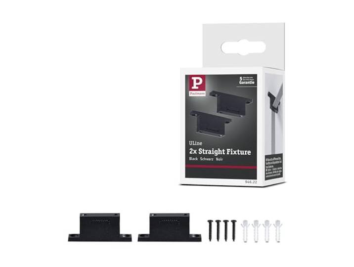 Paulmann 94622 ULine Zubehör Gurt Halter Gerade 2er-Set Schwarz