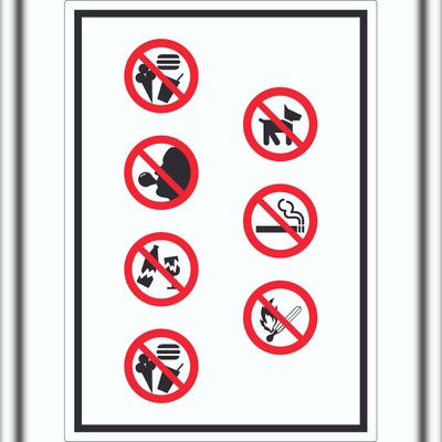 HB-Druck Aufkleber Platz- und Hallenordnung Symbol A1 (594x841mm)