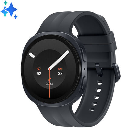 Samsung Galaxy Watch9, 44mm, Graphite, Design sottile anti-urto, guida al sonno, coaching salute, benessere cardiaco, batteria da 445 mAh, Snapdragon Wea