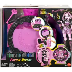 Monster High Zaubertrank-Überraschung Spielset mit Draculaura-Puppe und 9 Zubehörteilen, Auspack-Erlebnis mit Geheimcode