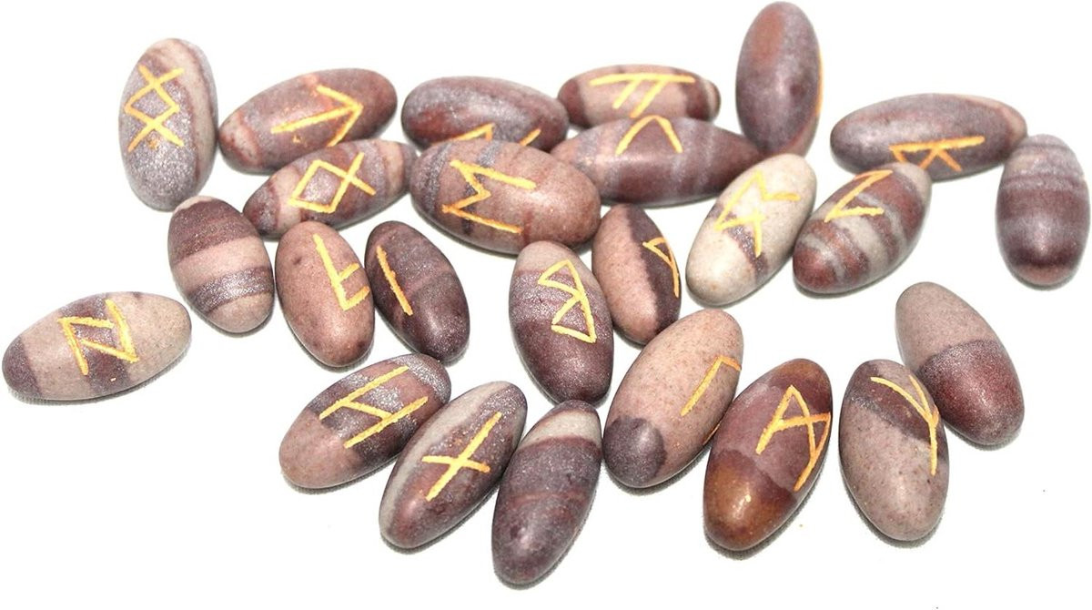 Runensteen Set - Natuurlijke Genezingskristallen voor Spirituele Ontwikkeling - 200 g