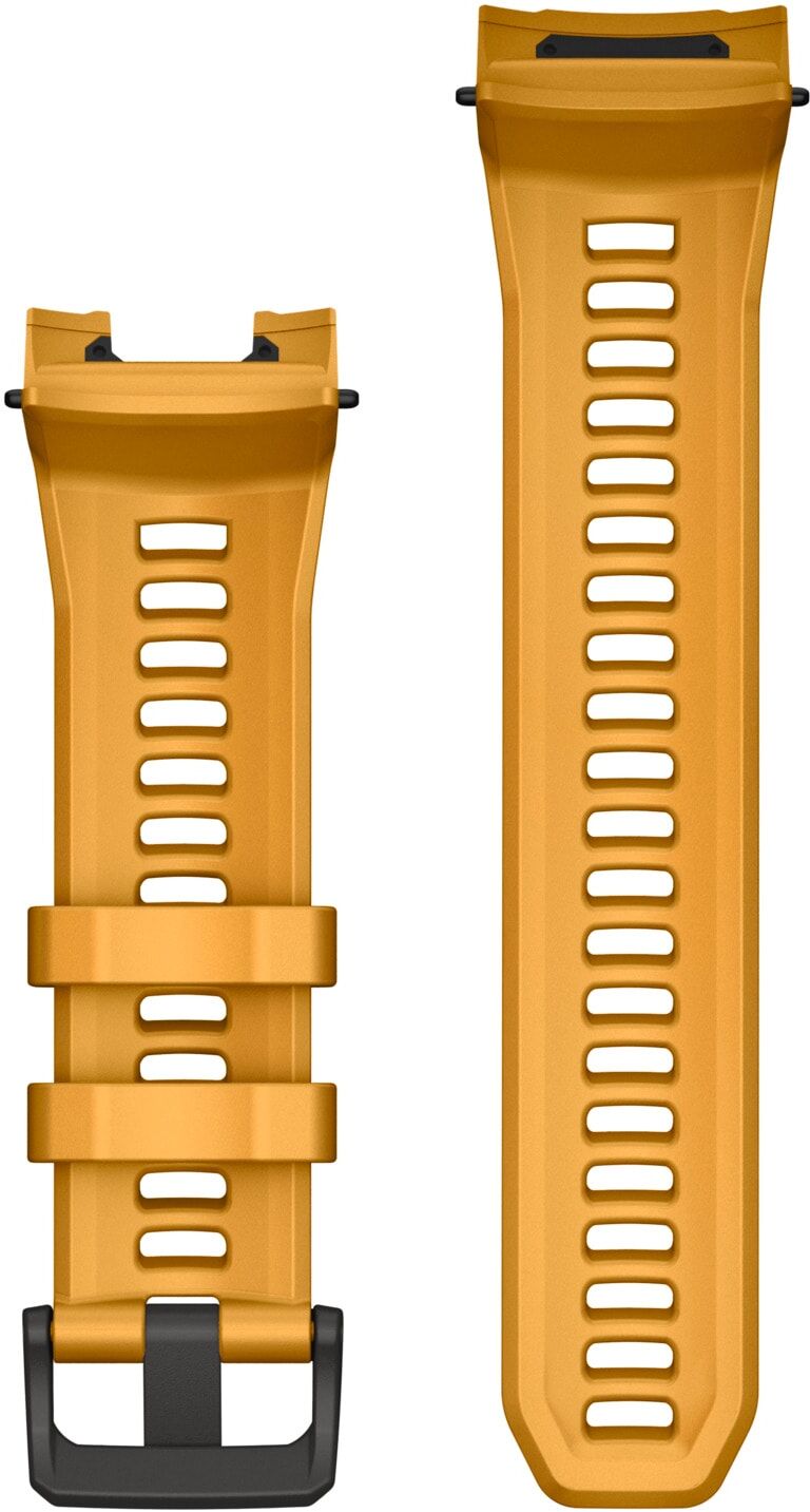 Garmin Smartwatch-Armband "Silikon-Wechselarmband 26 mm Silikon für Instinct 3 - 50 mm", gelb (sunburst), 28cm, Uhrenarmbänder, Smartwatch-Armband