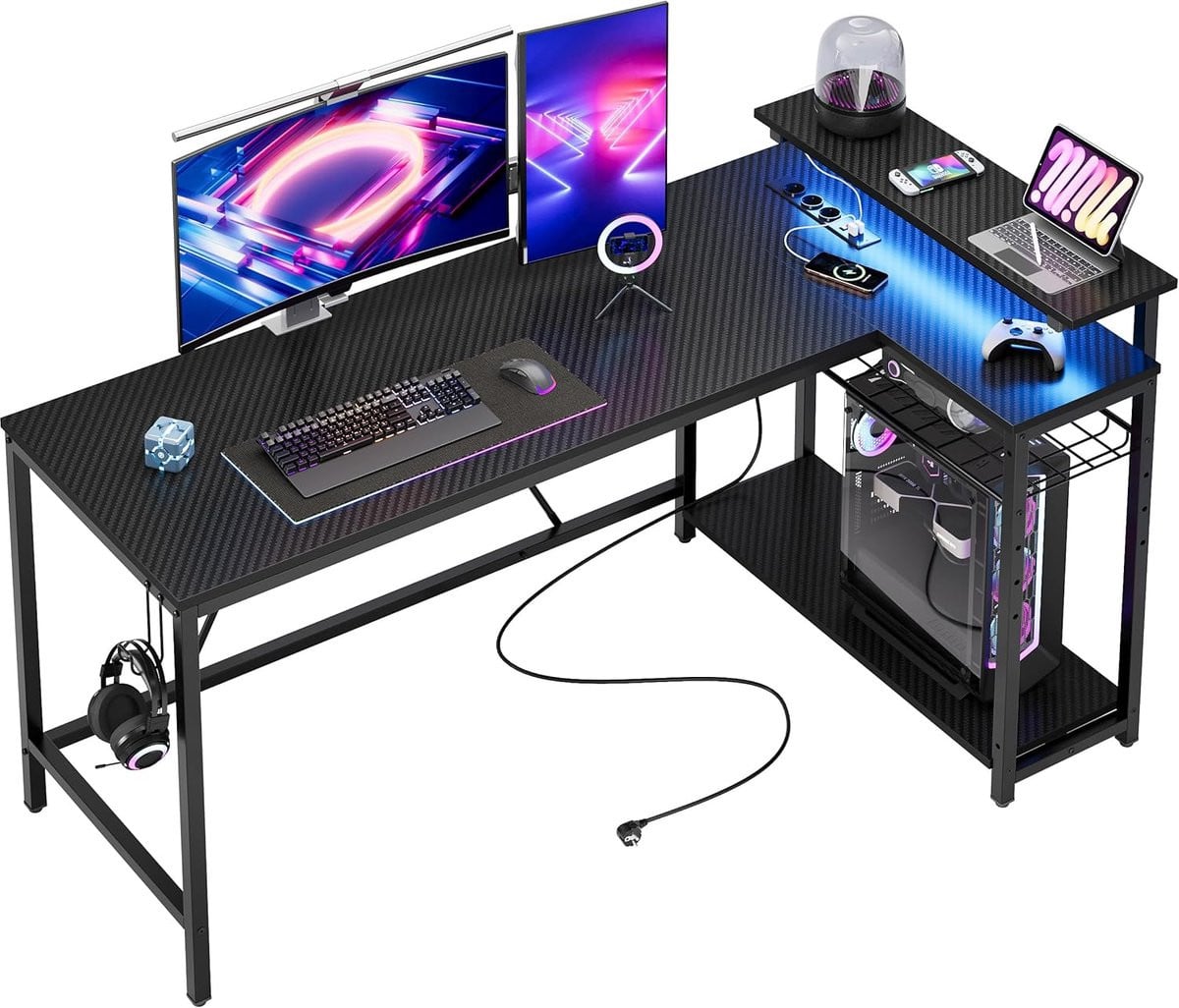 L-vormig Gaming Hoekbureau voor Home Office