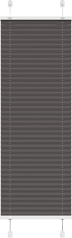 vidaXL Store plissé noir 40x100 cm largeur du tissu 39,4 cm polyester