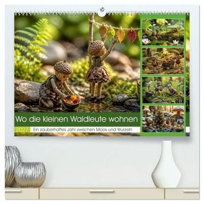 Wo die kleinen Waldleute wohnen (hochwertiger Premium Wandkalender 2027 DIN A2 quer), Kunstdruck in Hochglanz